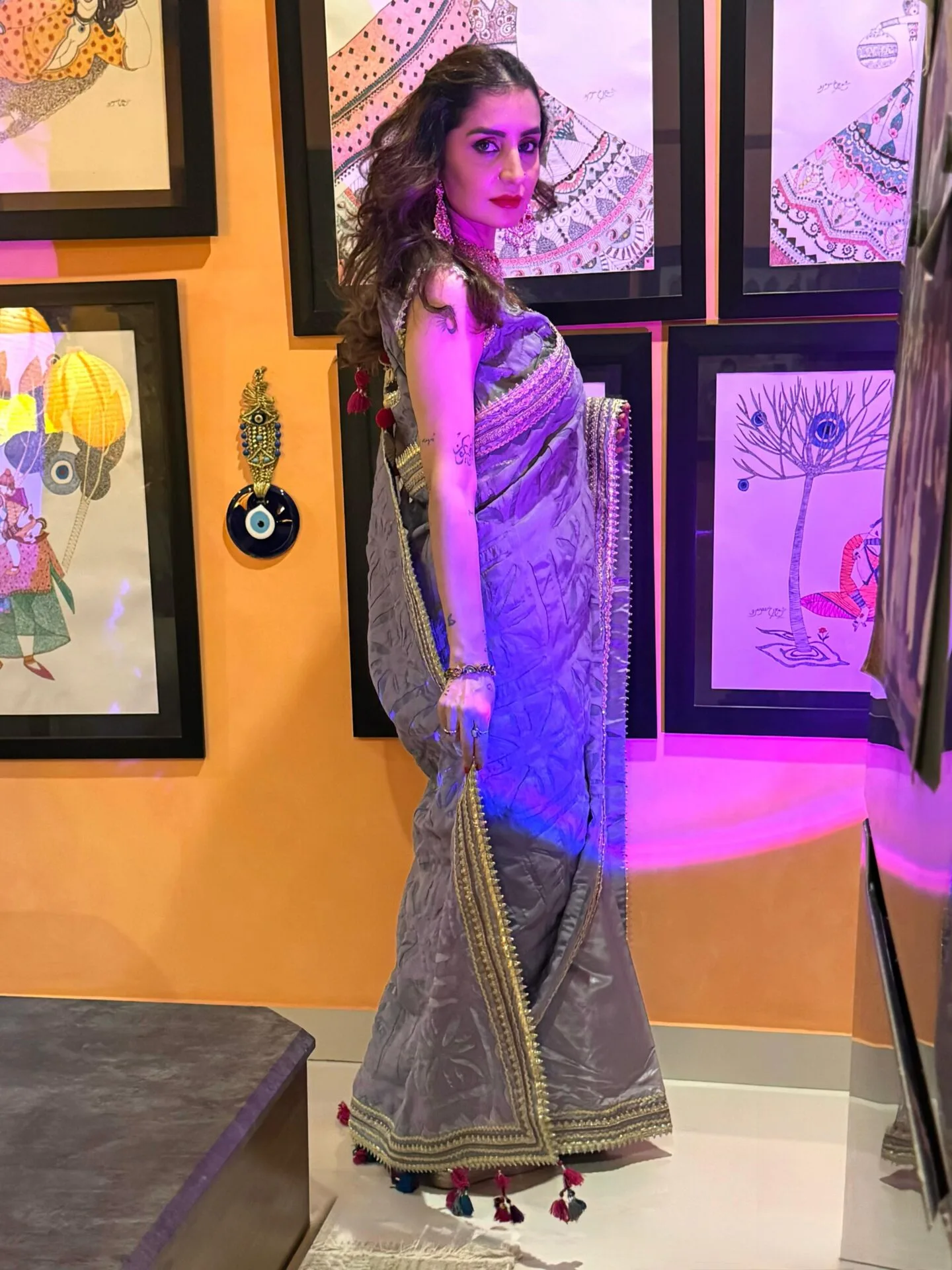Lilac Saree - Image 2