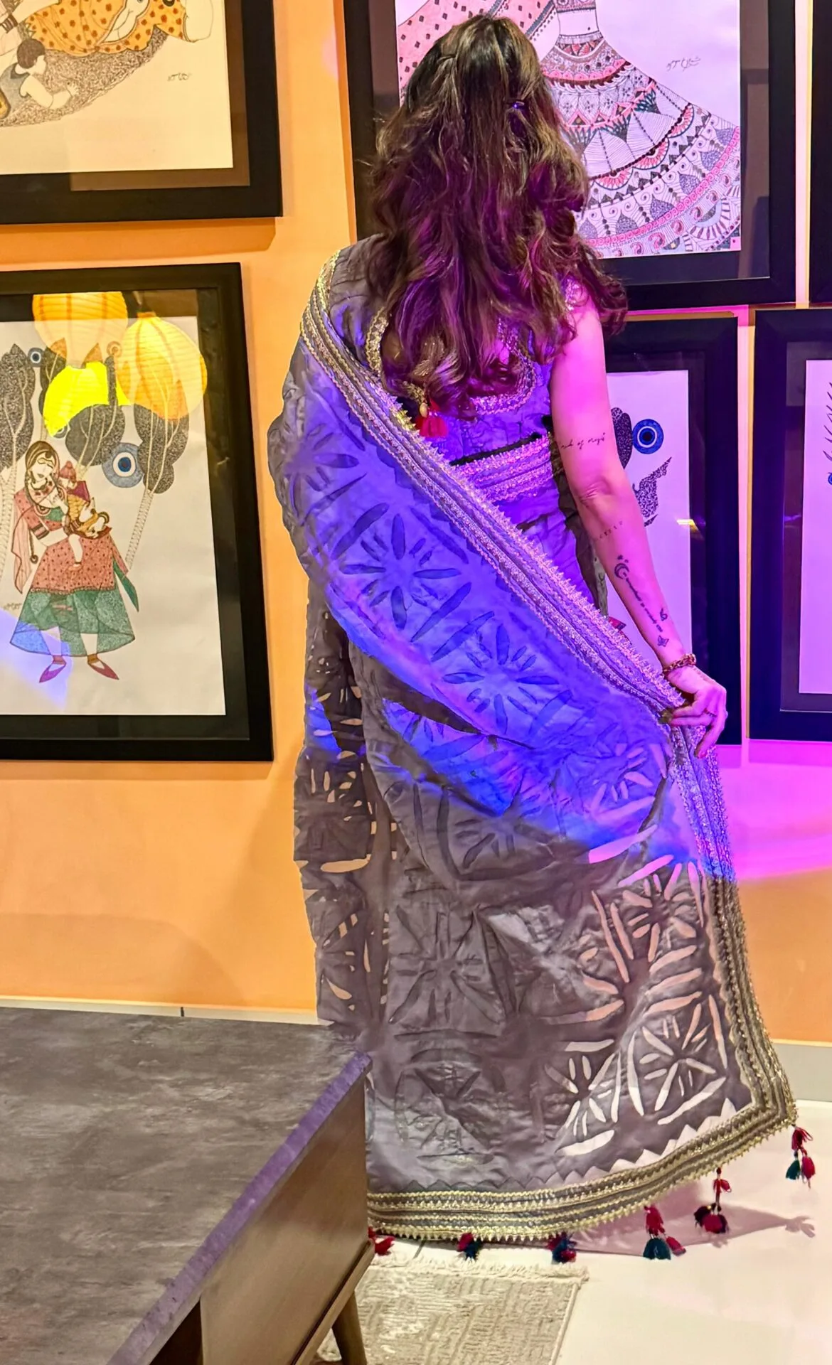 Lilac Saree - Image 8