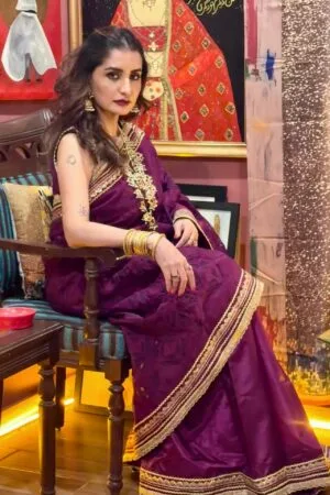 Magenta Saree